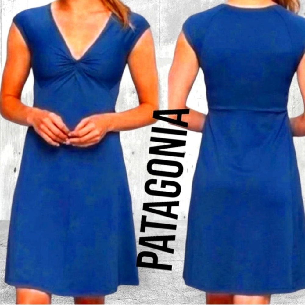 Patagonia Bandha Dress in Bright True Blue- Small - Picture 3 of 12